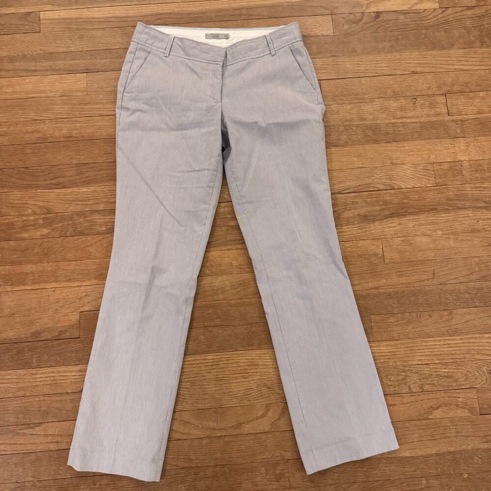Dalia women's blue white pinstripe straight leg pants size 8
 b77